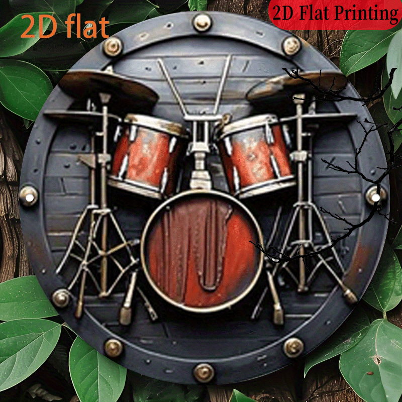 Musical Instrument Drum - 2D Flat, 1pc, 20.32x20.32 cm 2D