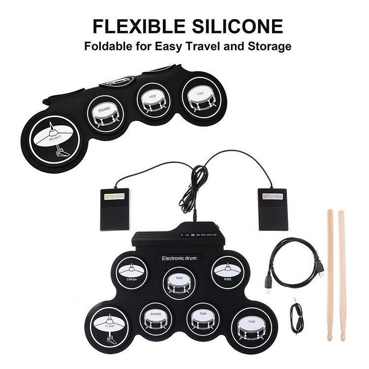 High Quality Silicon Drum Pad  - Musical Instrument Drum 评论和价格
