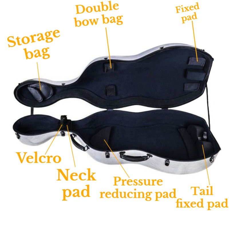 4/4 Carbon Fiber Cello Case Sc - Musical Instrument Accessories 评论和价格