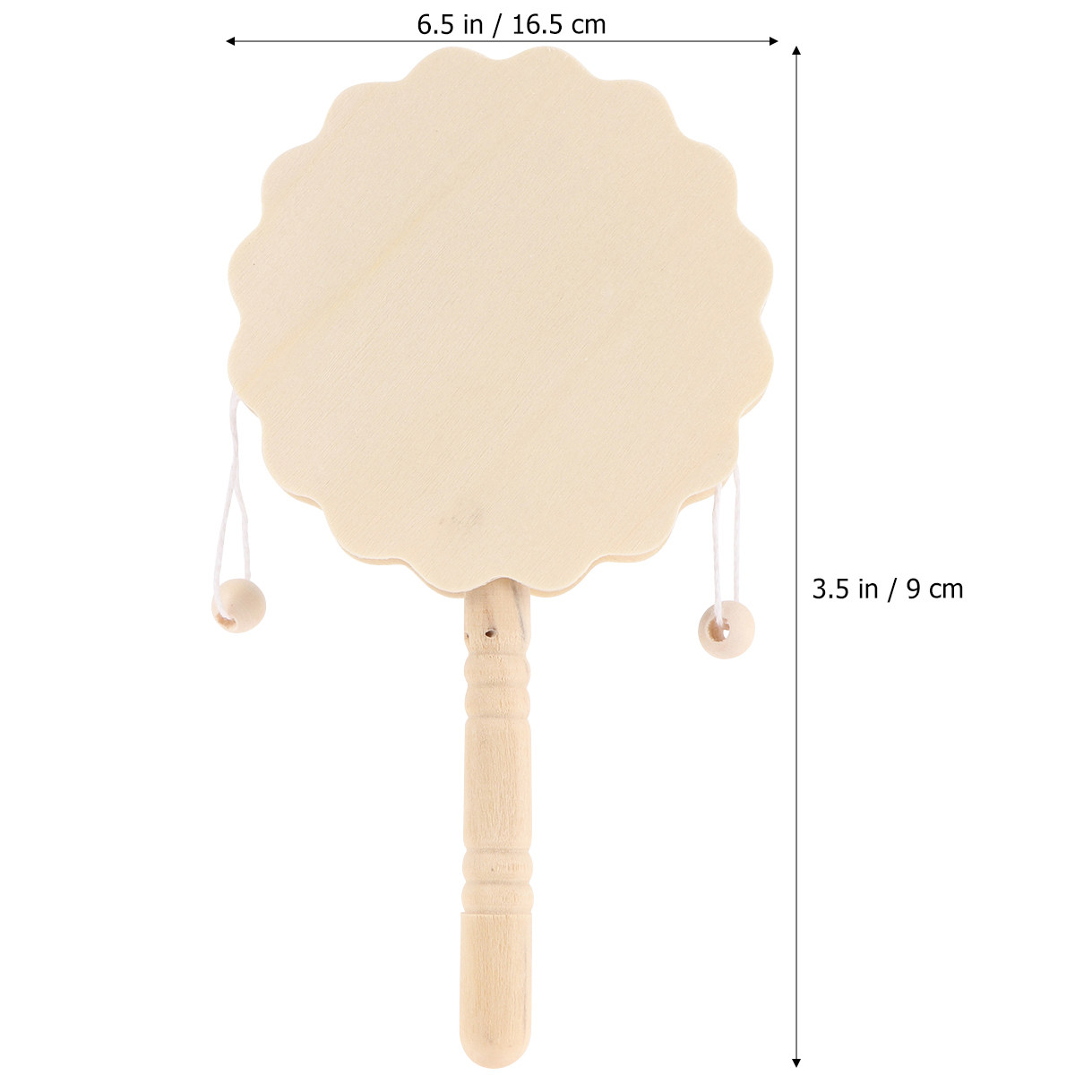 5Pcs A Drum Shaped Rattle Wood - Musical Instrument Diy 评论和价格