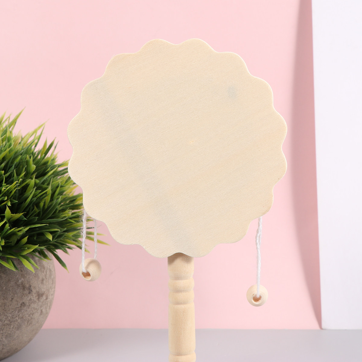 5Pcs A Drum Shaped Rattle Wood - Musical Instrument Diy 评论和价格