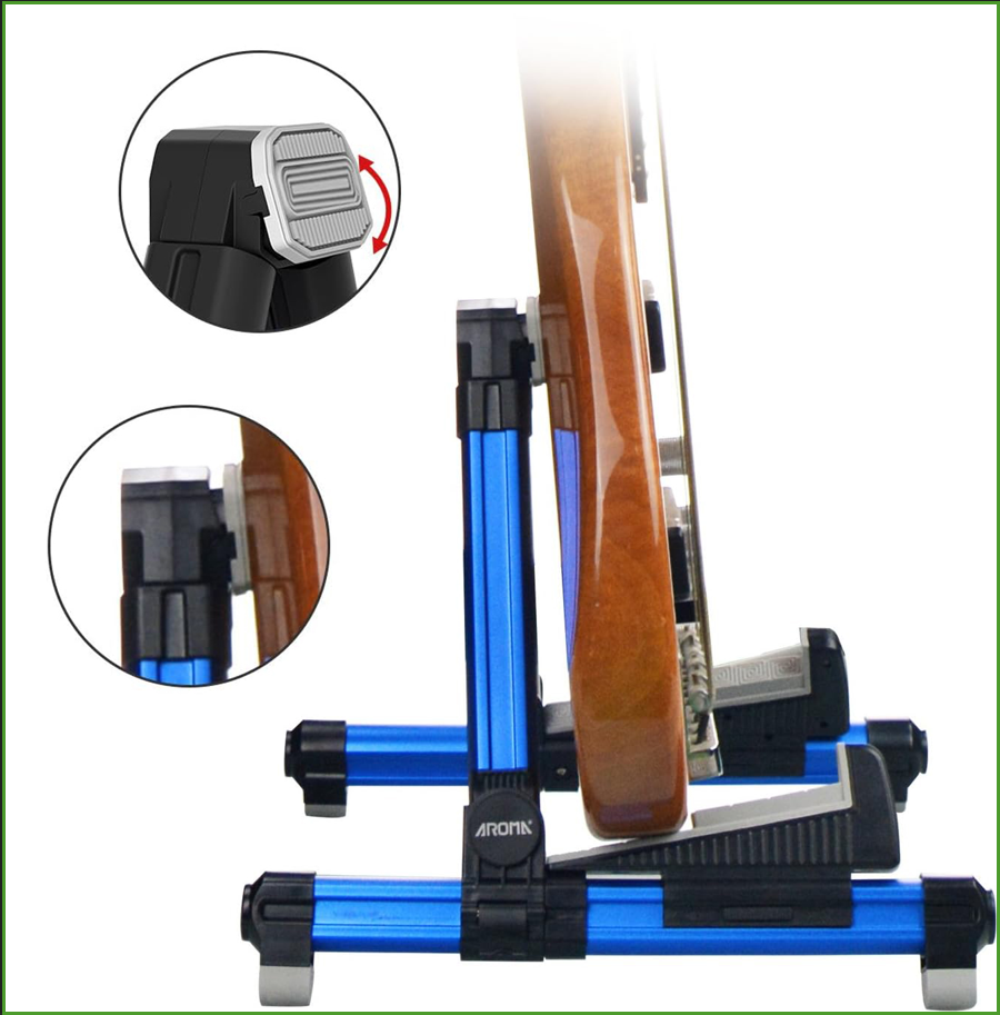 Foldable Aluminum Guitar Stand - Musical Instrument Organ 评论和价格
