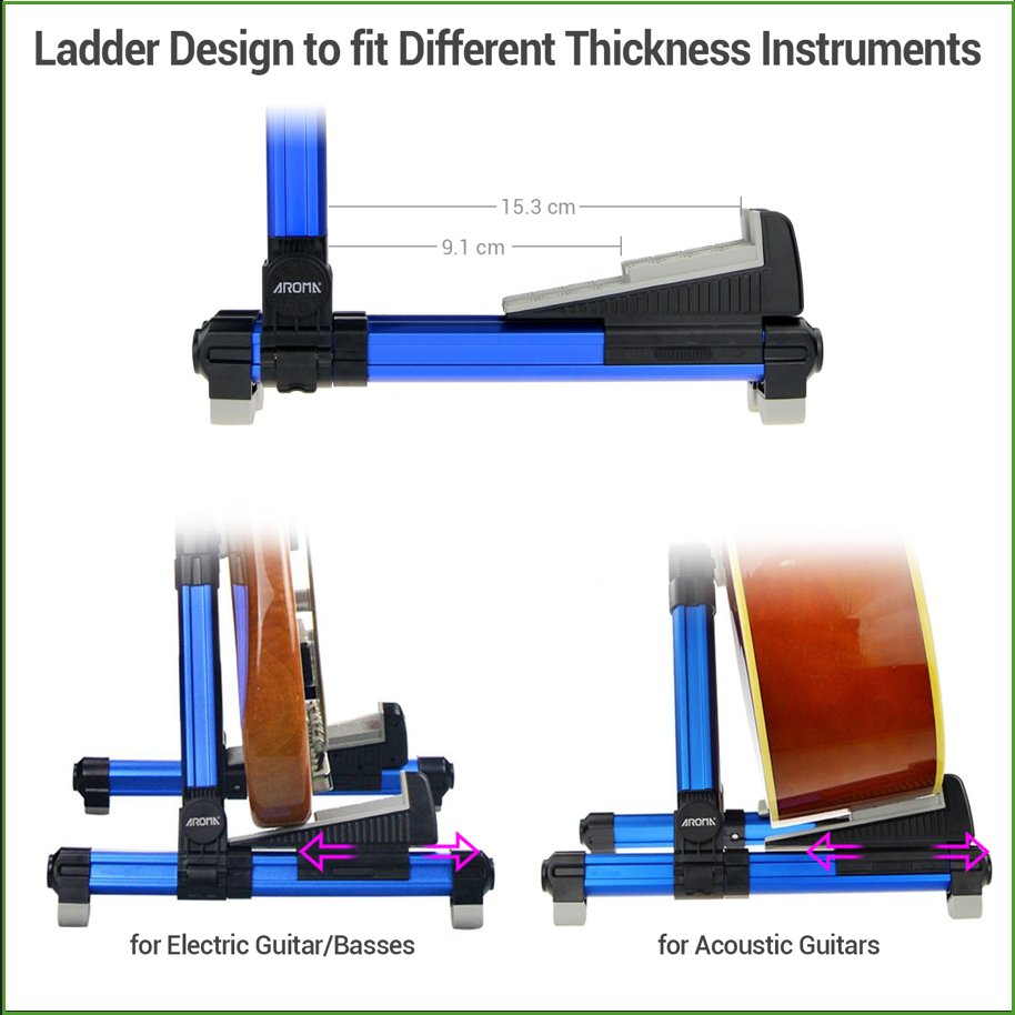 Foldable Aluminum Guitar Stand - Musical Instrument Organ 评论和价格