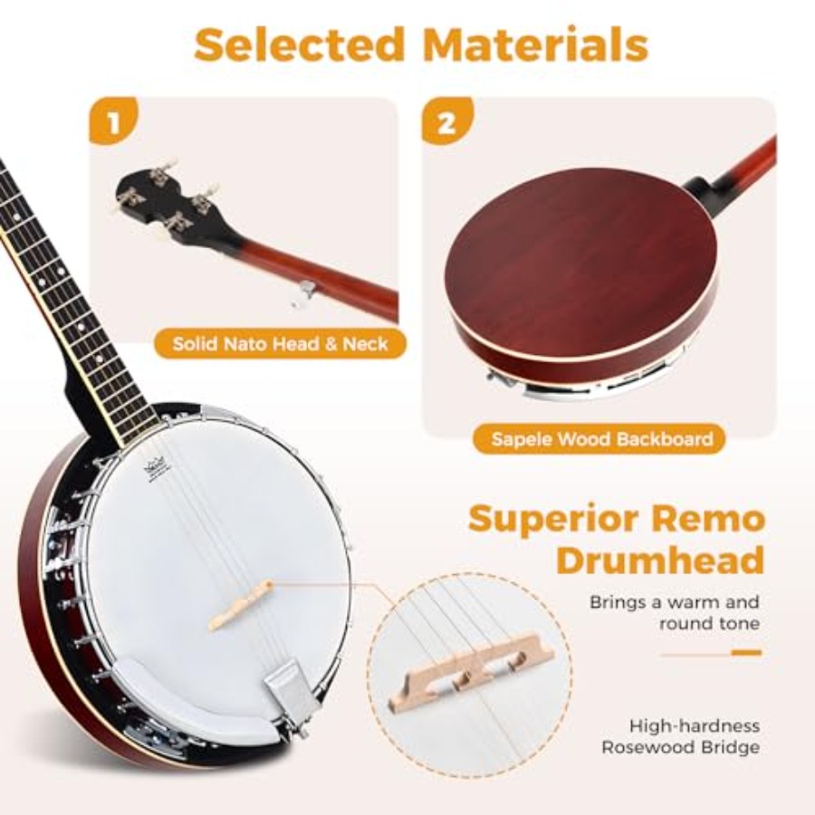 5-String Banjo, 39 Full Size B - Banjo 5 String Open 评论和价格