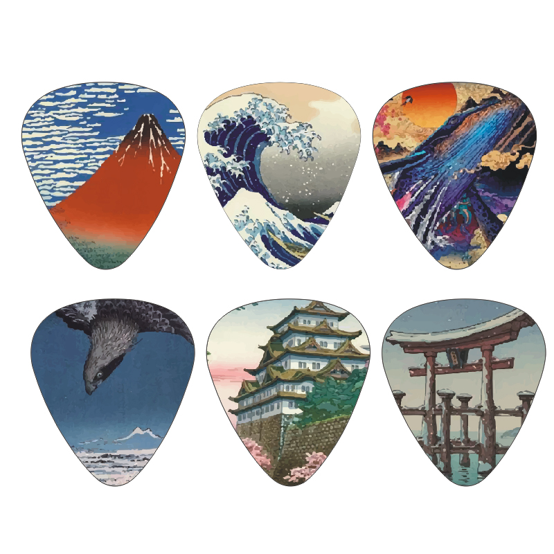 New 12pcs/set  Guitar Picks -  - Musical Instrument Japanese 评论和价格