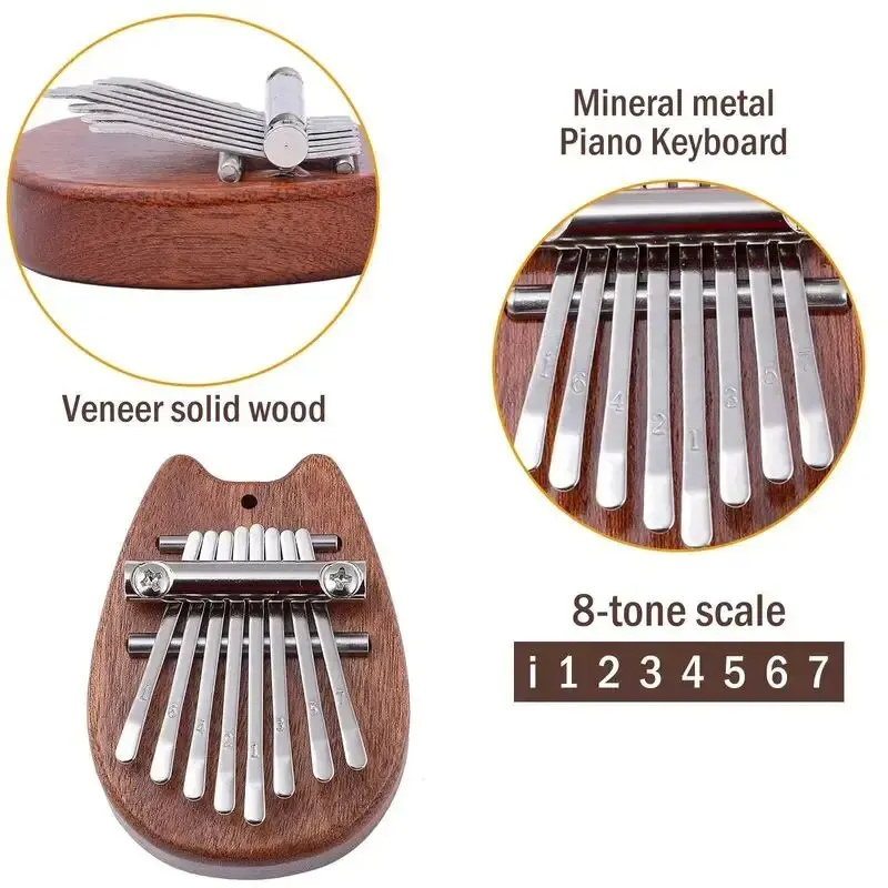 8 Key Mini Wood Kalimba High Q - Musical Instrument Balalaika 评论和价格