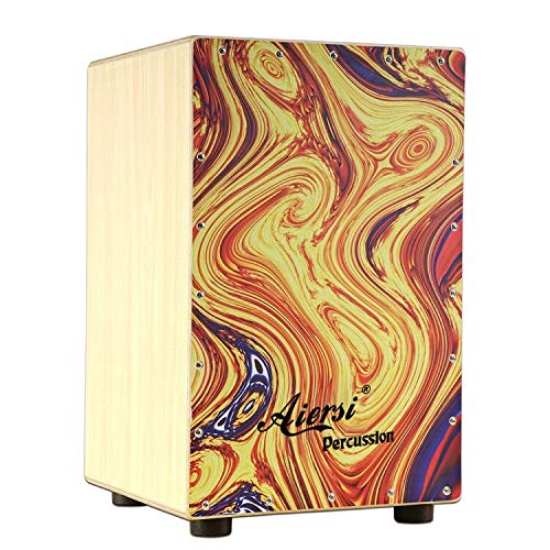 Colour Wood Hand Cajon Box Dru - Musical Instrument Drum 评论和价格